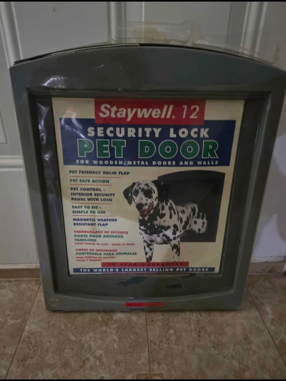 Staywell Security Lock Dog Door - Security Lock Pet Door - Gray
